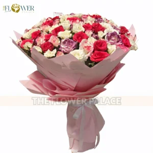 Stunning hand-tied red rose bouquet with premium dual-tone wrapping for delivery in Rawalpindi