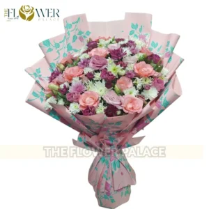 Blossom Fusion - Mixed Rose & Chrysanthemum Bouquet