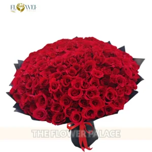 The Grand Emperor - 100 Fresh Red Roses Mega Bouquet