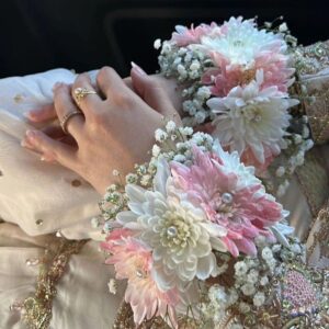 White and Pink Chrysanthemum Gajray