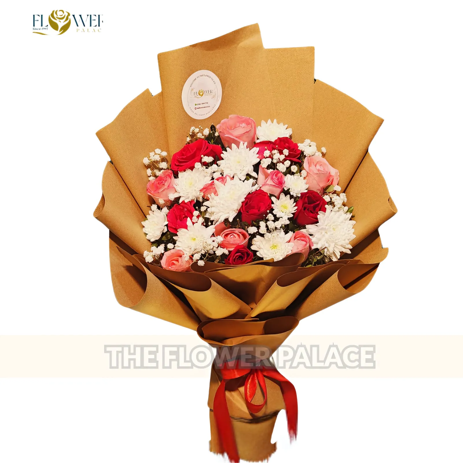 Blush Bliss - Pink & White Chrysanthemum Bouquet