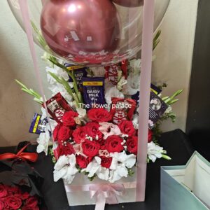 Rose Choco Balloon Box