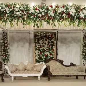 Vintage Rose Arch Wedding Stage