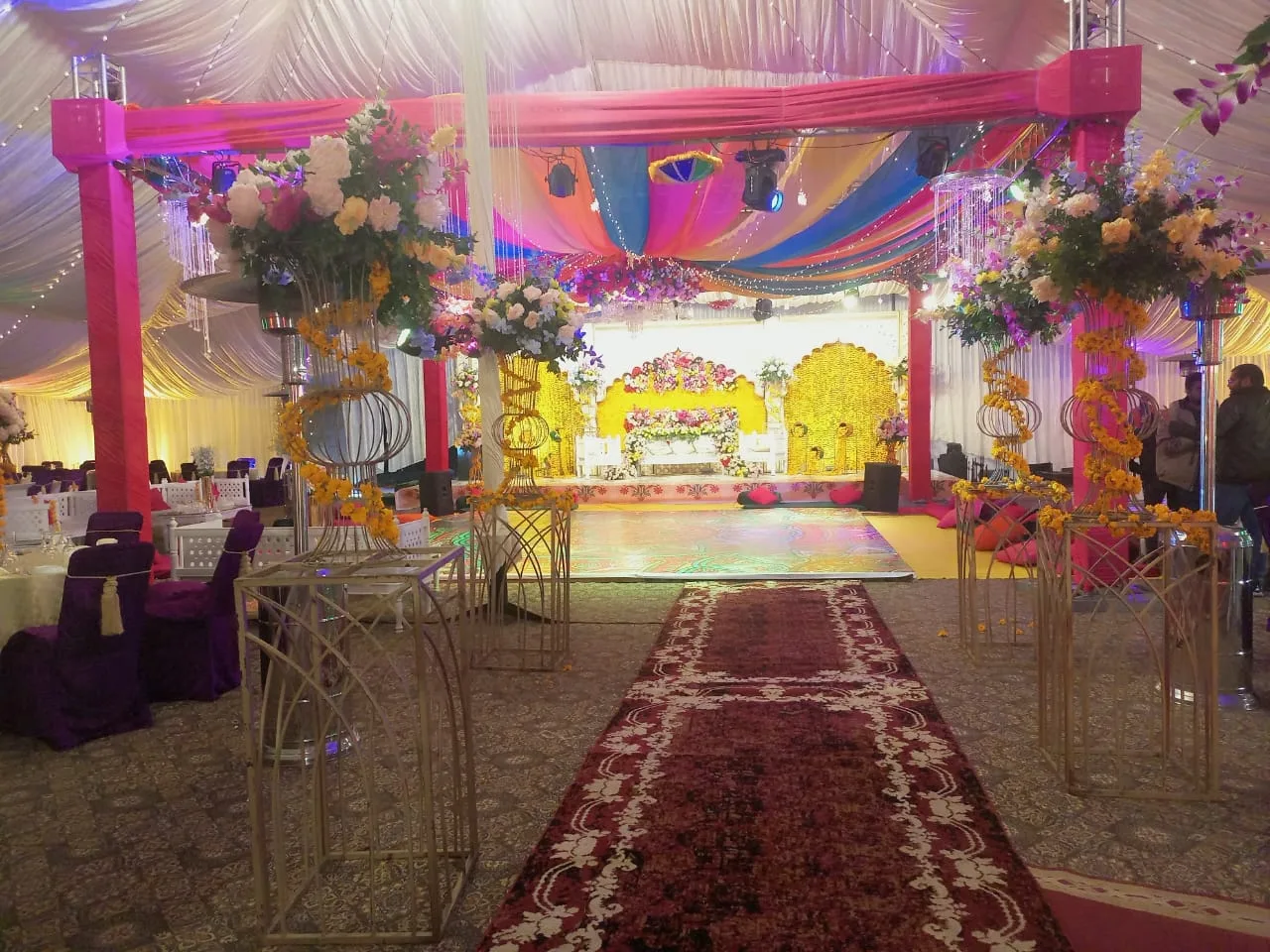 Colourful Marquee Mehndi Setup